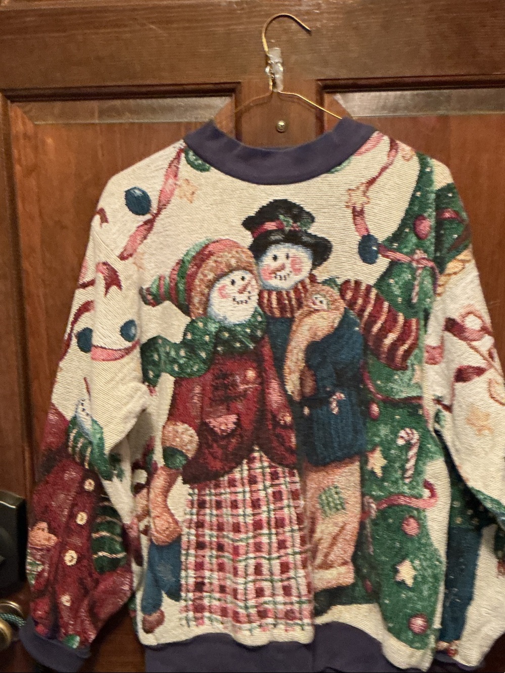 Holiday Snowman Knit Pullover Sweater - Multicolor